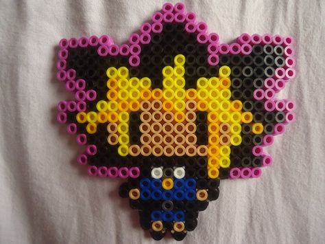 Yugi Moto Yu-Gi-Oh! perler beads by TsukiHimeChii Yugioh Perler Beads, Atliens Edm Perler, Overwatch Perler Beads Pattern, Bleach Anime Perler Beads, Yu Gi Oh Perler Beads, Dragon Quest Perler Beads, Beads Candy, Pixel Beads, Pearl Beads Pattern