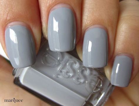 Gray Nail Colors, Nail Colors Essie, Essie Cocktail Bling, Gray Nail, Grey Nail, Grey Nail Polish, Nagellack Trends, Blue Nail Polish, Gray Nails