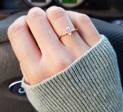 Small Marquise Engagement Ring, Carat Sizes On Hand, Marquise Engagement Ring Gold, Karat Sizes, Carat Sizes, Marquise Engagement Ring, Wedding Extras, Rose Gold Rings, Engagement Rings Marquise