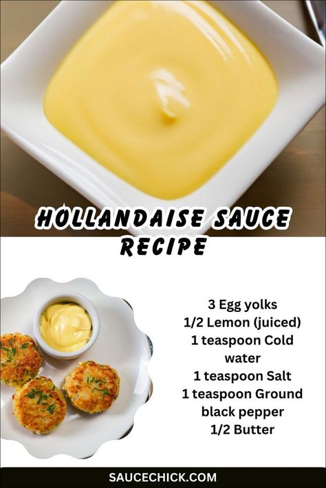 Hollandaise Sauce Hollandaise Sauce Recipe Easy, Hollandaise Sauce Blender, Hollandaise Sauce Recipe, Easy Hollandaise, Easy Hollandaise Sauce, Homemade Hollandaise Sauce, Recipe For Hollandaise Sauce, Running Food, French Sauces