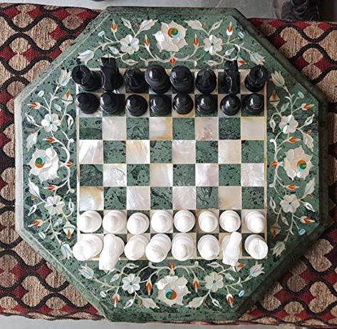 Chess Tactics, Chess Strategies, Chess Master, Marble Chess Set, Chess Table, The Queen's Gambit, Chess Players, Marble Inlay, Green Marble