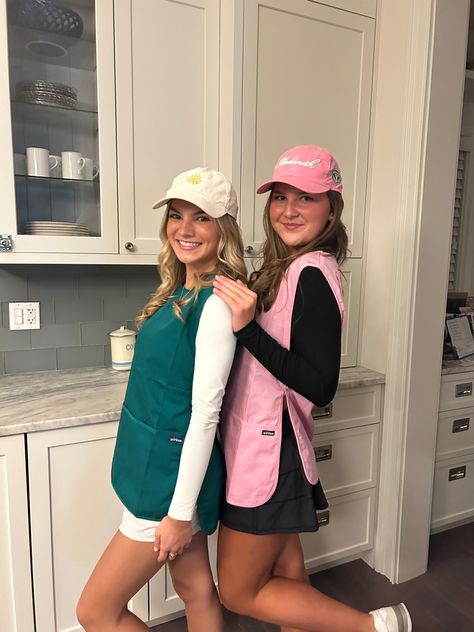 Caddyshack Costume Women, Golf And Caddy Couple Costume, Caddy And Golfer Costume Couple, Masters Caddy Halloween Costume, Caddie And Golfer Halloween Costume, Halloween Costumes Women, Costumes For Women, Halloween Costumes, Halloween