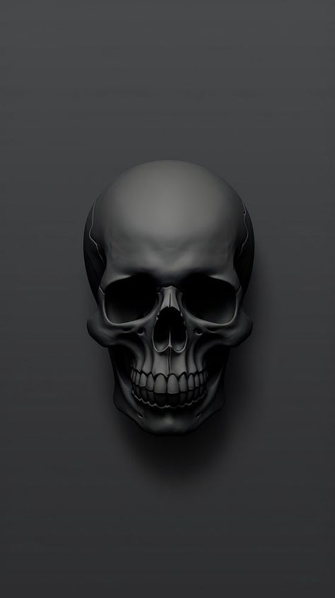 Skull art black monochrome darkness.  | premium image by rawpixel.com 3d Skull Wallpaper, Dark Skull Wallpaper, Iphone Wallpaper Skull, Cool Skull Wallpaper, Dark Skull Art, Skull References, Skull Aesthetic, Skull Wallpaper Iphone, Iphone Wallpaper Dark