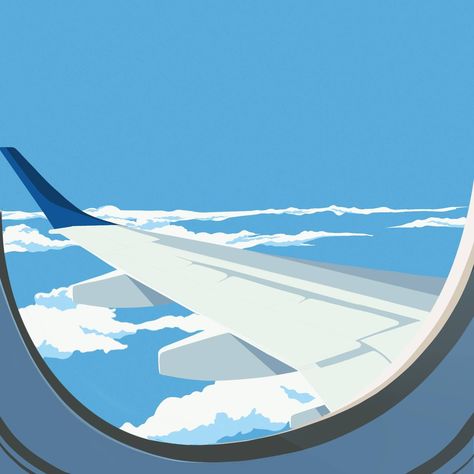 Real-time drawing from the plane while I was travelling to Bodrum. Airplane Illustration, Plane Window, Higher Design, Book Illustration, The Sky, Global Community