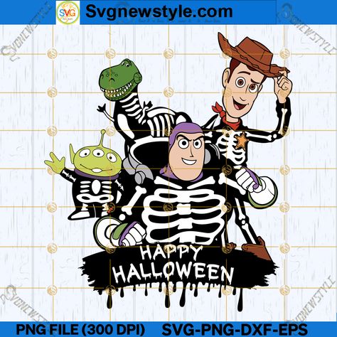 Disney Characters Halloween, Toy Story Halloween, Disney 2024, Skeleton Svg, Story Drawing, Halloween Characters, Family Disney Trip, Art Cut, Svg Disney