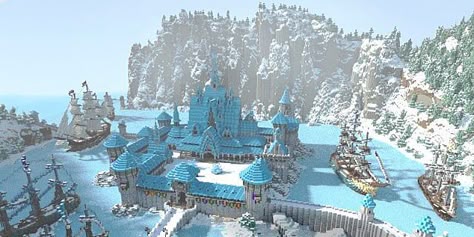 Frozen Movie – Arendelle | Minecraft Building Inc Frozen Arendelle, Disney Minecraft, Arendelle Frozen, All Minecraft, Minecraft Castle, Frozen Movie, Minecraft Things, Minecraft Construction, Amazing Minecraft