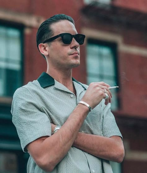 Old Money Haircut, G Eazy Style, Mens Outdoor Fashion, Italian Hair, Mens Western Wear, Mens Smart Casual Outfits, Casual Sunglasses, Aesthetic Outfits Men, Best Dressed Man