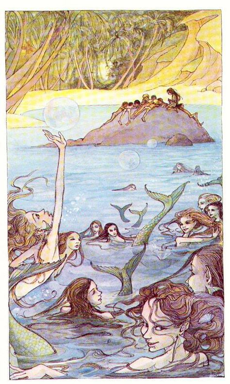 Trina Schart Hyman - mermaids Trina Schart Hyman, Illustrated Ladies, Mermaid Fairy, Water Nymphs, Mermaids And Mermen, Vintage Mermaid, Art Et Illustration, Mermaid Art, Arte Fantasy