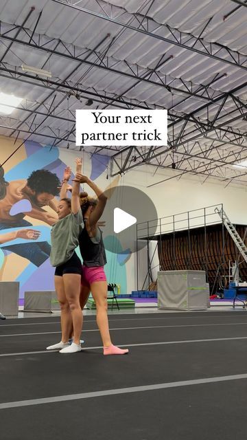 Myer Hursey | Circus Artist🎪 on Instagram: "Just a fun trick to try with one of your besties✨   Grab a partner & give it a go🔥   #circus #acro #partneracro #partneracrobatics #acrobatics #acrodance #dancelifts #circuseverydamnday #fitness #fitnessjourney #lasvegas #lasvegascircuscenter #partnerchallenge #acroyoga #acrobat" Beginner Acro Partner Tricks, Yoga Poses For Two People Easy, Acro Yoga Poses For Two, Partner Cartwheel, Easy Yoga Poses For 2 People, 3 Person Tricks, Two Person Tricks, 2 Person Tricks, Three Person Stunts