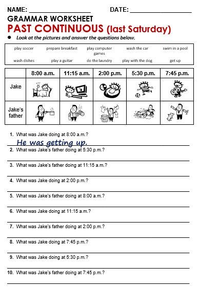 Past Continuous Worksheets, Past Continuous, Esl Grammar, English Grammar Exercises, Grammar Quiz, Grammar Exercises, English Exercises, Teaching English Grammar, Learning English For Kids