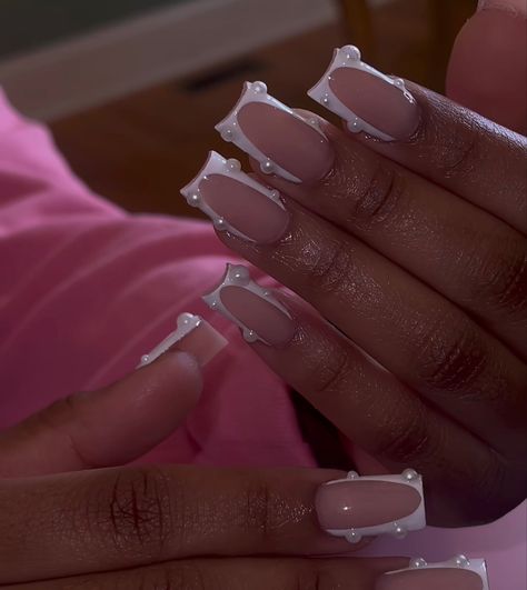 Medium Acrylic Nails Square, Anniversary Outfits, 4a Natural Hair, French Tip Acrylic Nails, Acrylic Nails Designs, French Acrylic Nails, Classy Acrylic Nails, Short Square Acrylic Nails, Exotic Nails