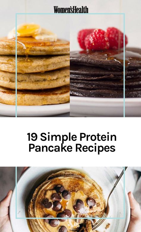 Protein pancake recipes for all diet requirements. WH have rounded up the best healthy recipe ideas - from easy vegan banana options, to chocolate no milk American style flapjacks. Protein Pancake Recipes, Healthy Protein Pancakes, Easy Protein Pancakes, Protein Powder Pancakes, Sweet Potato Rolls, Lemon Poppyseed Pancakes, Healthy Pancake, Protein Pancake Mix, Easy Protein