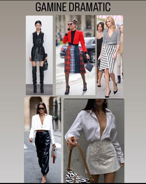 Dramatic Gamine Style, Flamboyant Gamine Outfits, Flamboyant Gamine Celebrities, Dramatic Gamine, Romantic Gamine, Flamboyant Gamine Vs Soft Gamine, Kibbe Gamine, Personal Style Types, Gamine Outfits