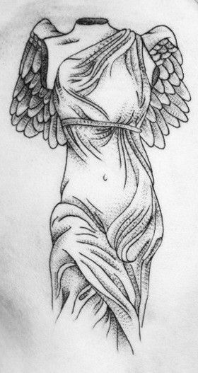 Pythia Tattoo, Artemisia Gentileschi Tattoo, Aphrodite Statue Tattoo, Ruins Tattoo, Victory Tattoo, Witchy Tattoos, Tattoos Inspo, Artemisia Gentileschi, Winged Victory