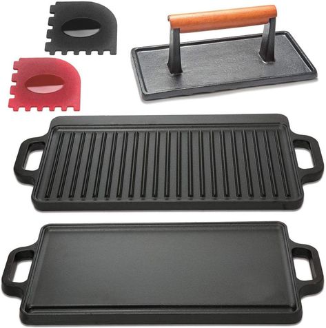 Stove Top Griddle, Pancake Griddle, Stove Top Grill, Grill Press, Flat Top Griddle, Iron Grill, Grilling Sides, Seasoning Cast Iron, Cast Iron Griddle