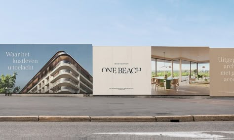 Real Estate Brand Identity, Beach Branding, Real Estate Designs, Hoarding Design, Creative Real Estate, Real Estate Banner, Property Branding, Seaside City, Banner Design Layout