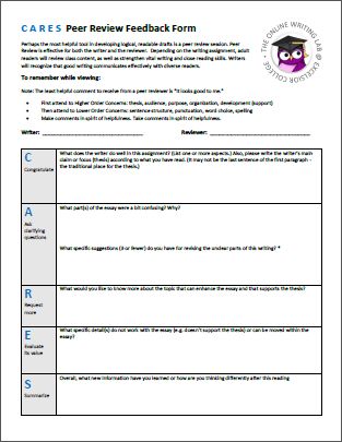 CARES Peer Review Feedback Form Peer Evaluation Form, Measurement Word Problems, Student Feedback, Free Kindergarten Printables, Peer Editing, Writing Practice Sheets, Kindergarten Addition Worksheets, High School Lesson Plans, Evaluation Form