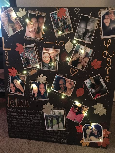 Picture Board with Twinkle Lights✨ Poster Board Picture Collage Birthday, Friend Board With Pictures, Couples Picture Collage Ideas, Poster For Boyfriend With Pictures, Picture Board For Birthday, Poster Board Birthday Ideas, Best Friend Poster Board, Picture Board For Boyfriend, Picture Poster Board Ideas Birthday