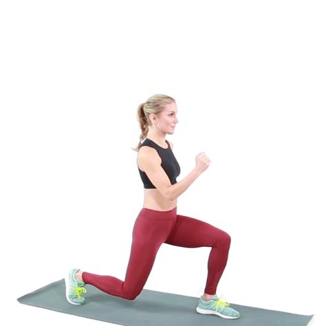 7 Ways To Jazz Up Lunges To Make Them Even More Effective Power Exercises, Video Exercises, Red Warrior, Abs Fitness, Fitness Video, Pilates Ring, Best Abs, Victorias Secret Models, Glutes Workout