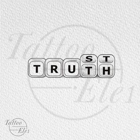 Tattoo About Trust, The Way The Truth And The Life Tattoo, Trust Nobody Tattoo, Trust Tattoo Ideas, Trust Tattoos, Truth Tattoo, Tattoo Word Fonts, Trust Tattoo, Simple Compass Tattoo