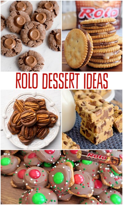 Rolo Dessert, Apple Dessert Pizza, Rolo Chocolate, My Heavenly Recipes, Caramel Apple Desserts, Rolo Candy, Rolo Cookies, Rolo Pretzels, Heavenly Recipes