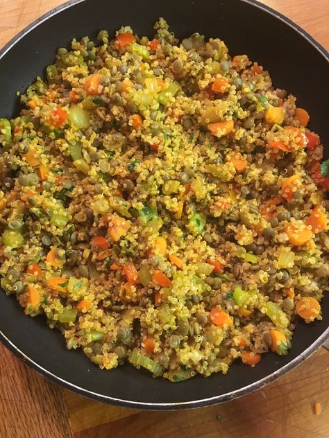 Quinoa-Lentil Pilaf Lentil Pilaf, Cooking Green Lentils, Quinoa Lentil, Quinoa Pilaf, Quinoa Recipes Easy, Lentils And Quinoa, Pilaf Recipes, Cooked Quinoa, Quinoa Salad Recipes