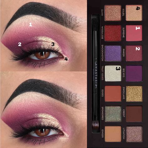 Anastasia Jackie Aina Palette Looks, Abh Jackie Aina Palette Looks, Jackie Aina Palette Looks, Makeup Plates, Eyeshadow Palette Looks, Abh Palette, Jackie Aina, Makeup Help, Makeup Tutorial Eyeshadow