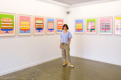 Cake Exhibition, Sarah Murphy, Colourful Style, Risograph Print, Printed Matter, Still Life Drawing, New York Travel, Life Drawing, Design Files