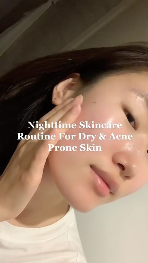 Dulguun 🇲🇳 Skincare & Beauty on Instagram: "Nighttime Skincare Routine for Dry & Acne Prone Skin I have dry skin and also get acne. It might not be as severe but I get regular breakouts that sometimes takes long time to go away. Actually, lately, I’ve been breaking out quite a bit. I’m not sure why, maybe because I’m changing up my products regularly 🤷🏻‍♀️ The funny thing about it is that you might not even know that I am breaking out except you come closer to my skin. Here’s my simple ... Why Am I Breaking Out, Dry Acne Prone Skin, New Year Beauty, Salicylic Acid Cleanser, Nighttime Skincare Routine, Night Time Skin Care Routine, Nighttime Skincare, Moisturizing Toner, Hydrating Toner