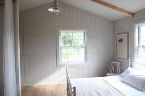 Cozy Bedroom Diy, Paneling Ideas, Shiplap Wood, Simple Cottage, Cabin Bedroom, Prefab Cabins, Wide Plank Flooring, Bedroom Decor Cozy, Cottage Bedroom