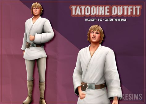 Tatooine Outfit, Sims 4 Seasons, Play Sims, Tudor History, Star Wars Outfits, Body Outfit, Sims4 Clothes, Sims 4 Cas, A New Hope