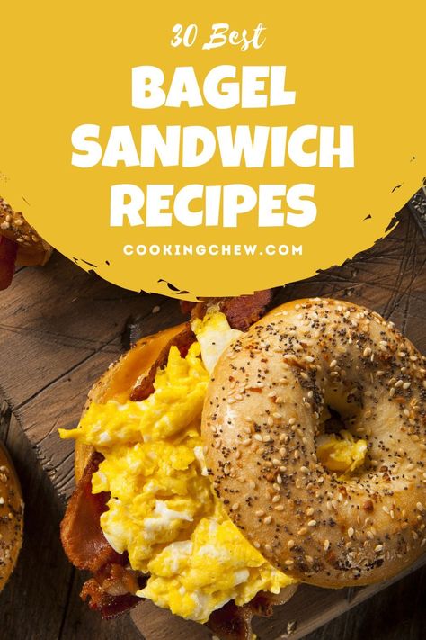 Best Bagel Sandwich Recipe, Best Bagel Sandwich, Turkey Bagel, Bagel Fillings, Egg Bagel Sandwich, Bagel Sandwich Recipes, Bagel Sandwiches, Blueberry Bagel, Bagel Breakfast Sandwich