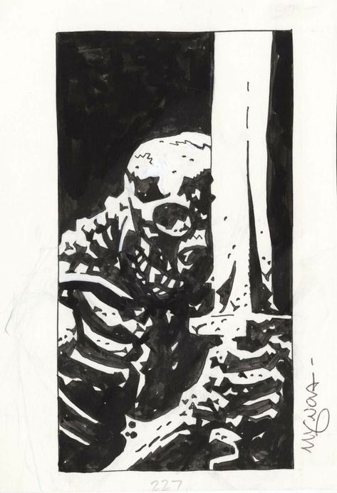 Mike Mignola Art, Comic Book Illustration, Notan Art, Bloodborne Art, Mike Mignola, Comic Book Art Style, Dark Souls Art, Graphic Novel Art, Comic Style Art