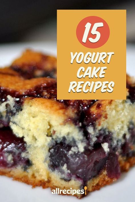 15 Yogurt Cake Recipes for Super Moist Bakes | "Yogurt is a secret ingredient used in a variety of cakes to create a super moist, light, and fluffy texture. It adds a special something, a hint of tangy lusciousness to every bite! The fun part is that you can use anything from plain yogurt to your favorite flavored yogurt — strawberry, lemon, vanilla, and more." #cakerecipes #bakingrecipes #dessertrecipes #cakes #cakeideas Cakes Using Yogurt, Plain Yogurt Uses, Recipe Using Plain Yogurt, Vanilla Yogurt Cake, Yogurt Pound Cake, Plain Yogurt Recipes, Plain Greek Yogurt Recipes, Greek Yogurt Recipes Dessert, Greek Yogurt Recipes Healthy