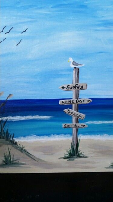 Life's A Beach! Acrylic paint your own masterpiece party, sip some wine and have fun! Canvas Painting For Beginners, Beach Art Painting, Black Canvas Paintings, Business Model Canvas, Wine And Canvas, Canvas For Beginners, Painting For Beginners, Acrylic Painting For Beginners, Night Painting