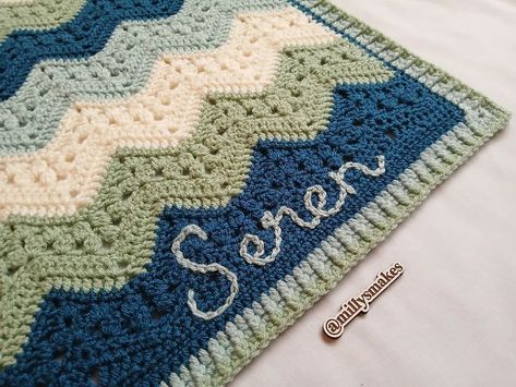 Made for Seren.... 💚💙💚 I'm loving making these personalised blankets! What name can I do next for you?! 🤗🧶 Pattern - #6daykidblanket by @bettymcknit Yarn - #stylecraftspecialdk by @stylecraftyarns from @woolwarehouse Yarn pegs - @elizaand.thegiraffe Personalised tag & photo prop - @makeitpersonalcompany #crochet #crocheting #crochetblanket #crochetbabyblanket #babyblanket #handmadeblanket #handmadebabyblanket #bespokebabyblanket #personalisedbabyblanket #personalisedblanket #personal... Crochet Names On Blankets, Yarn Pegs, Crochet Letters, Handmade Baby Blankets, Crochet Instructions, Tag Photo, Blanket Crochet, Handmade Blanket, Personalised Blankets