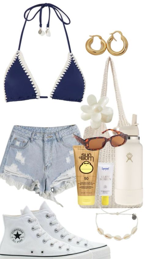 Beach day 🏖️ Surfergirl Style, Casual Beach Outfit, Cute Beach Outfits, Beachy Outfits, Preppy Summer Outfits, Outfit Inspo Summer, Casual Preppy Outfits, Cute Lazy Day Outfits, Trendy Outfits For Teens