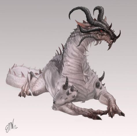 White Drake Dnd, Fantasy Drake Art, Drake Dragon Art, Drake Drawing, Drake Dragon, Drake Art, Pencil Brush, Fantastic Beast, Beast Creature