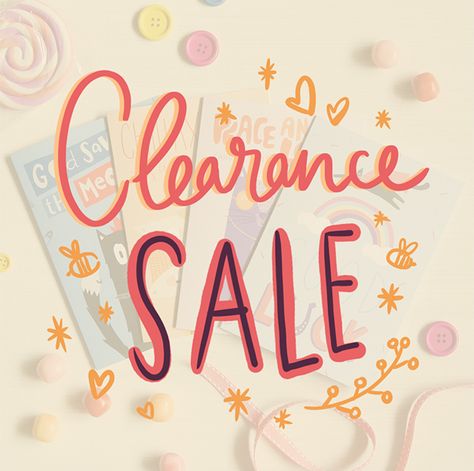 Clearance Sale in my Etsy shop! #typography #lettering Sale Graphic, Clearance Sale Banner, Clearance Sale Poster, Logo Online Shop, Small Business Instagram, Business Graphics, Business Branding Inspiration, Logo Background, Business Stickers