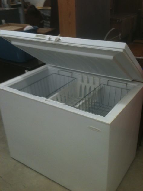 Chest Freezer - July 2013 Chest Freezer In Laundry Room, Hidden Chest Freezer, Chest Freezer Cold Plunge, Chest Freezer Under Counter, Chest Freezer 198, Chest Freezer, Washer, Trash Can