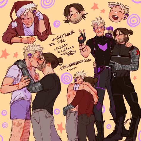 Clint Barton And Bucky Barnes, Hawkeye Comic, Xman Marvel, My Files, Winter Soldier Bucky, Clint Barton, Avengers Funny, Marvel Funny, Hawkeye