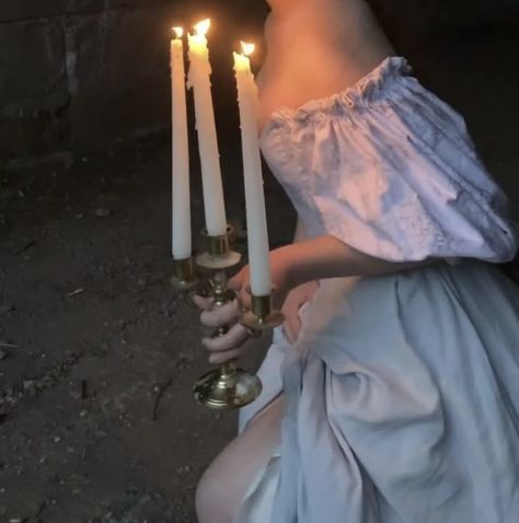 Candelabra Photoshoot, Halloween Photoshoot Aesthetic, Vampire Bride Aesthetic, Princess Nightgown Aesthetic, Candelabra Aesthetic, Vampire Princess Aesthetic, Gothic Princess Aesthetic, White Vampire Aesthetic, Dancing With A Ghost