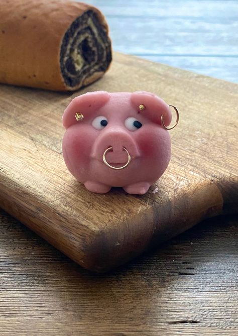 Silly kitshcy pig with nose a nose rings and earrings. Why is he wearing so much JEWELLRY???? Pig Nose, Jesus Christ Art, Nose Rings, Heavy Metal, Jesus Christ, Nose Ring, Jesus, Pet, Ring