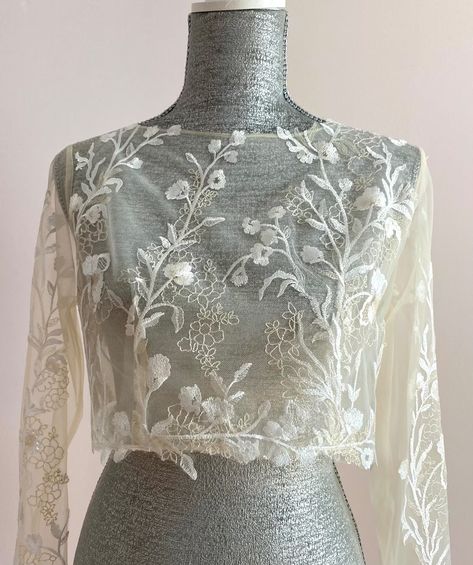 Wedding Dress Topper, Top In Pizzo, Ivory Lace Top, Wedding Dress Store, Bridal Tops, Unique Bride, Bridal Separates, Wedding Top, Lace Top Long Sleeve