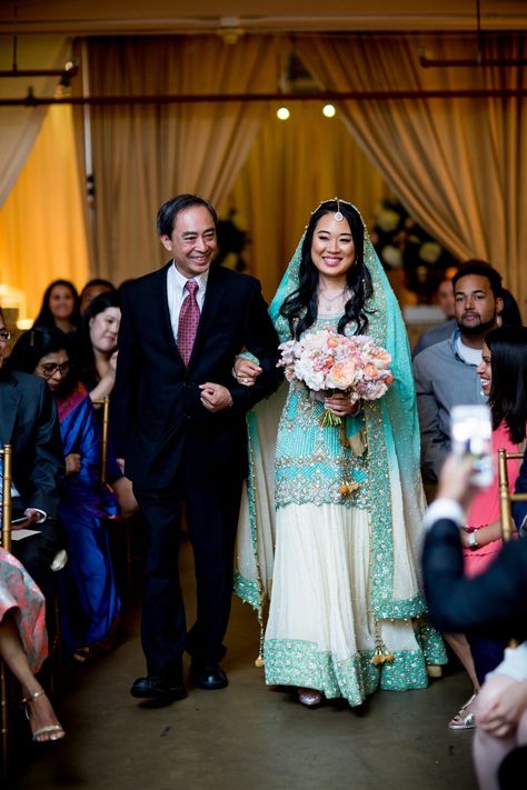 Taiwanese and Bangladeshi Cultures Met in this Colorful Torpedo Factory Wedding Reception Taiwanese Wedding, Modest Street Style, Bangladeshi Wedding, Biomedical Engineer, Solutions Architect, Factory Wedding, Cultural Wedding, Multi Cultural, Multicultural Wedding