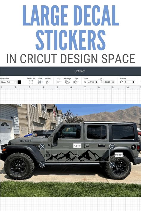 Give your car some personality and style with a large decal sticker! A step-by-step tutorial using Cricut Design Space.#thecraftyblogstalker#cricutcreated#diycardecals#cardecal Cricut Car Interior, Cricut Vinyl Car Decals, Car Decal With Cricut, Car Vynil Ideas, Cricut Car Projects, Diy Car Decals Cricut, Large Car Decals, Cricut Car Sticker Ideas, How To Make Car Decals With Cricut