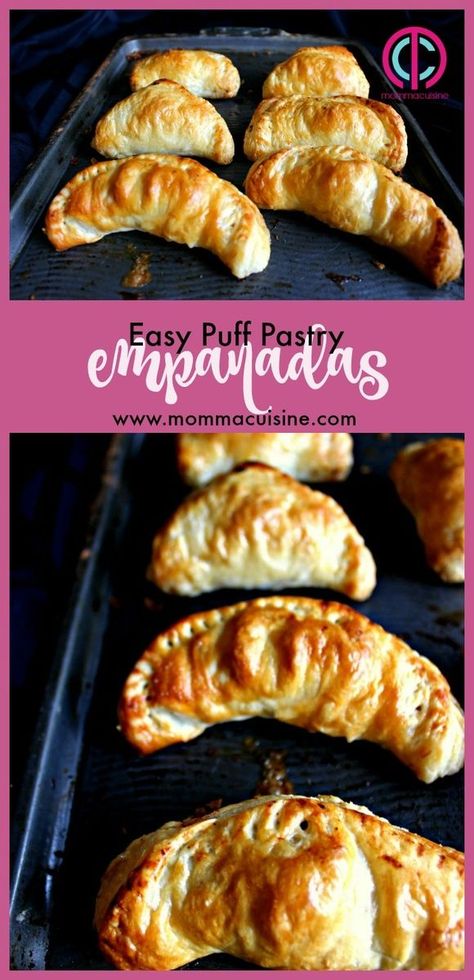 Easy Puff Pastry Empanadas on The Jam TV Show.  Empanadas is the Spanish hand-pie, with delicious flaky dough stuffed with ground meat and vegetables. In my version, I used a sheet of store-bought puff pastry because to be honest I don't think I have ever made my own crust for #empanadas. Pastry Sheet Recipes Dinners, Puff Pastry Empanadas, Empanadas Recipes, Recipes Using Puff Pastry, Vienna Bread, Great Dinner Recipes, Empanadas Dough, Easy Puff, Puff Pastries