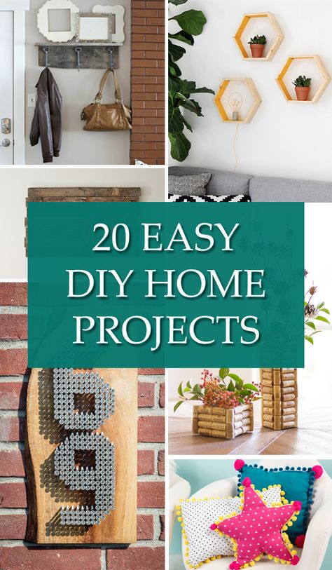 20 Easy DIY Home Projects You Can Do In A Day One Day Diy Home Projects, Inexpensive Home Renovations Easy Diy, Diy Small Houses Craft, Easy Diy Home Improvement Weekend Projects, Easy Home Updates Diy Weekend Projects, Diy Study Table, Projects For Home, Easy Diy Home Projects, Valentine Diy