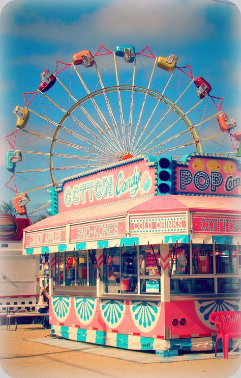 Vintage Amusement Park Aesthetic, Fair Background, Blue Hill, Fun Fair, Vintage Carnival, Retro Aesthetic, Pastel Aesthetic, Amusement Park, Circus