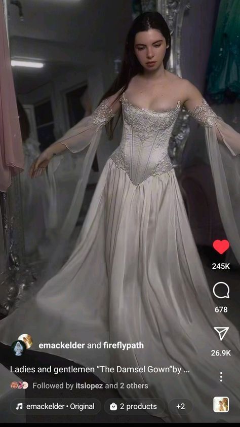 White Silk Gown, Fairy Ethereal, Goth Wedding Dresses, Firefly Path, Casting A Spell, Ethereal Wedding Dress, Romantic Wedding Dress, Ethereal Dress, Forever Wedding